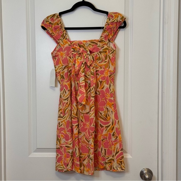 Sadie & Sage Pink and Orange Floral Dress - Picture 3 of 3